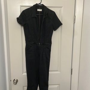 Black Jean Jumpsuit